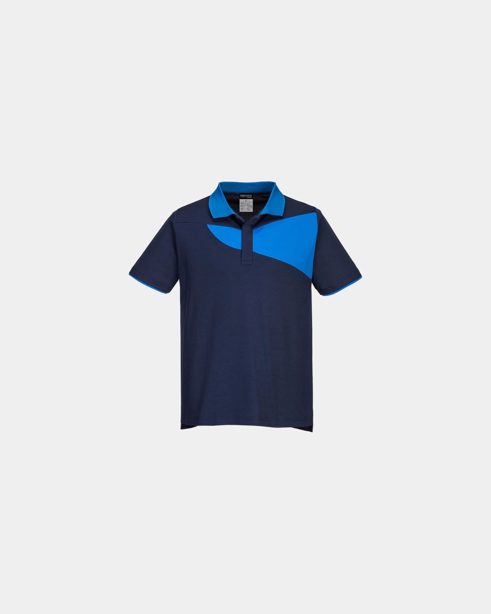 Polo polycoton contrasterend design PW2 om te personaliseren - Oranje